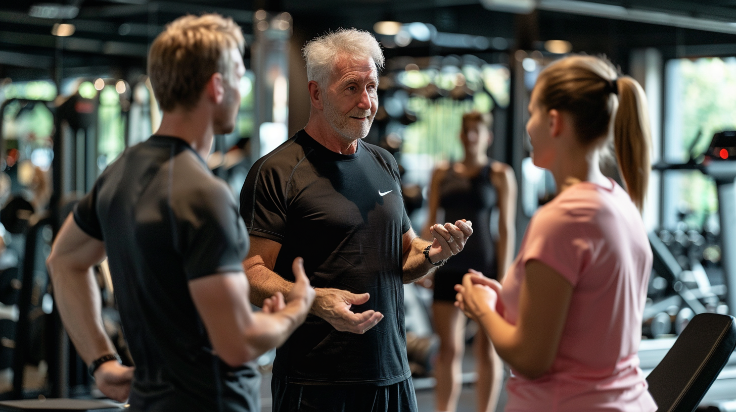 Група людей різного віку займається фітнесом